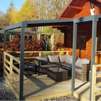 Wall Mounted Aluminium Pergola - 4m Depth