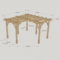 Premium Corner Pergola - Rutland Garden Furniture