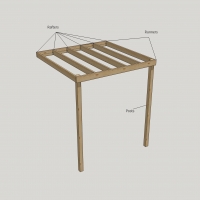 Clearance Wall Mounted Box Pergola