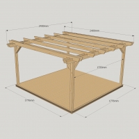 Double Garden Pergola and Decking Kit