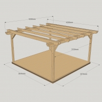 Double Garden Pergola and Decking Kit