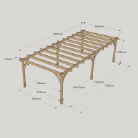 Premium Pergola - 3.6m Width