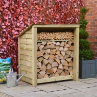 Greetham Log Store - 4ft Tall x 4ft Wide - Clearance - Rutland Garden Furniture