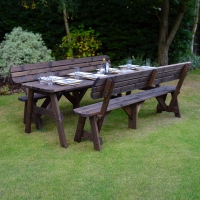 Barleythorpe Rounded Picnic Table And Bench Set