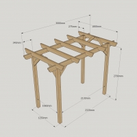 Garden Pergola - 1.8m Width
