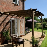 Wall Mounted Premium Pergola - 3m Depth
