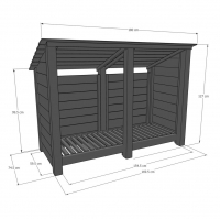 Hambleton Log Store - 4ft Tall x 6ft Wide