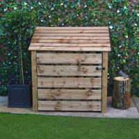 Greetham Log Store - 4ft Tall x 4ft Wide - Rutland Garden Furniture