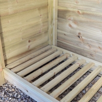Greetham Log Store - 4ft Tall x 4ft Wide - Rutland Garden Furniture