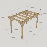 Premium Pergola - 2.4m Width