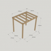 Box Pergola - 1.8m Width - Rutland Garden Furniture