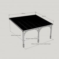 Polycarbonate Roof Carport - 4.5m Depth