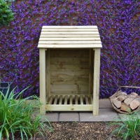 Burley Log Store - 4ft Tall x 3ft Wide - Rutland Garden Furniture