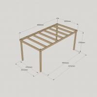 Box Pergola - 3m Width - Rutland Garden Furniture