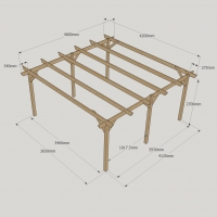 Garden Pergola - 4.2m Width