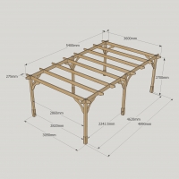 Premium Pergola - 3.6m Width