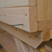 Wooden Work Bench With Back Panel - Pressure Treated