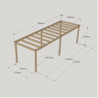 Box Pergola - 1.8m Width - Rutland Garden Furniture