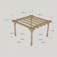 Double Premium Pergola - 3.6m Width - Rutland Garden Furniture
