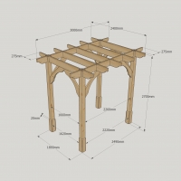 Premium Pergola - 2.4m Width