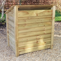 Greetham Log Store - 4ft Tall x 4ft Wide - Rutland Garden Furniture