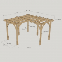 Premium Corner Pergola - Rutland Garden Furniture