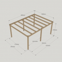Box Pergola - 3m Width - Rutland Garden Furniture
