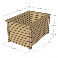 Raised Wooden Pond - Rectangular - 970mm Height