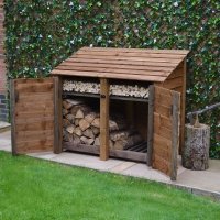 Cottesmore Log Store - 4ft Tall x 5ft Wide - Rutland Garden Furniture