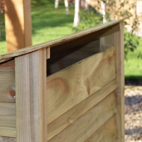 Empingham Log Store - 4ft Tall x 11ft Wide - Rutland Garden Furniture