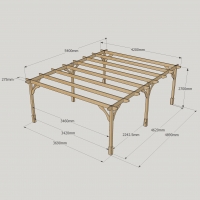 Premium Pergola - 4.2m Width