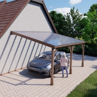 Polycarbonate Roof Carport - 3.5m Depth