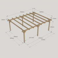 Garden Pergola - 4.2m Width