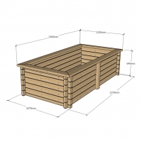 Raised Wooden Pond - Rectangular - 640mm Height