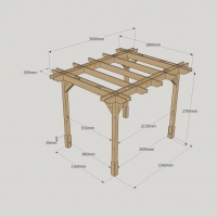 Double Premium Pergola - 1.8m Width - Rutland Garden Furniture