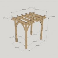 Premium Pergola - 2.4m Width