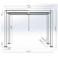 Metal Louvered Pergola - 3m x 3m