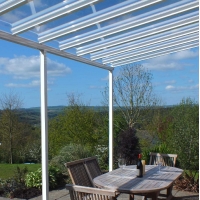 Wall Mounted Aluminium Pergola - 3m Depth