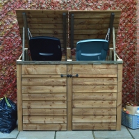 Morcott double wheelie bin storage unit