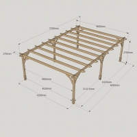 Premium Pergola - 4.8m Width