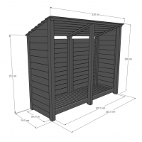 Normanton Log Store - 6ft Tall x 7ft Wide