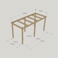 Box Pergola - 1.8m Width - Rutland Garden Furniture
