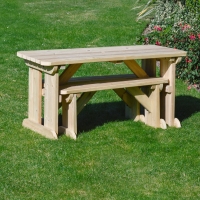 Tinwell Rounded Picnic Table And Bench Set