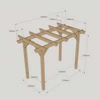 Garden Pergola - 1.8m Width