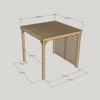 Shade Pergola - 2.4m Width