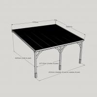 Polycarbonate Roof Carport - 4.5m Depth