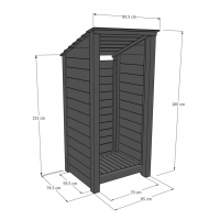 Burley Log Store - 6ft Tall x 3ft Wide - Rutland Garden Furniture