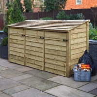 Morcott triple wheelie bin storage unit