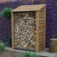 Greetham Log Store - 6ft Tall x 4ft Wide - Clearance - Rutland Garden Furniture
