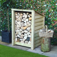 Burley Log Store - 4ft Tall x 3ft Wide - Rutland Garden Furniture